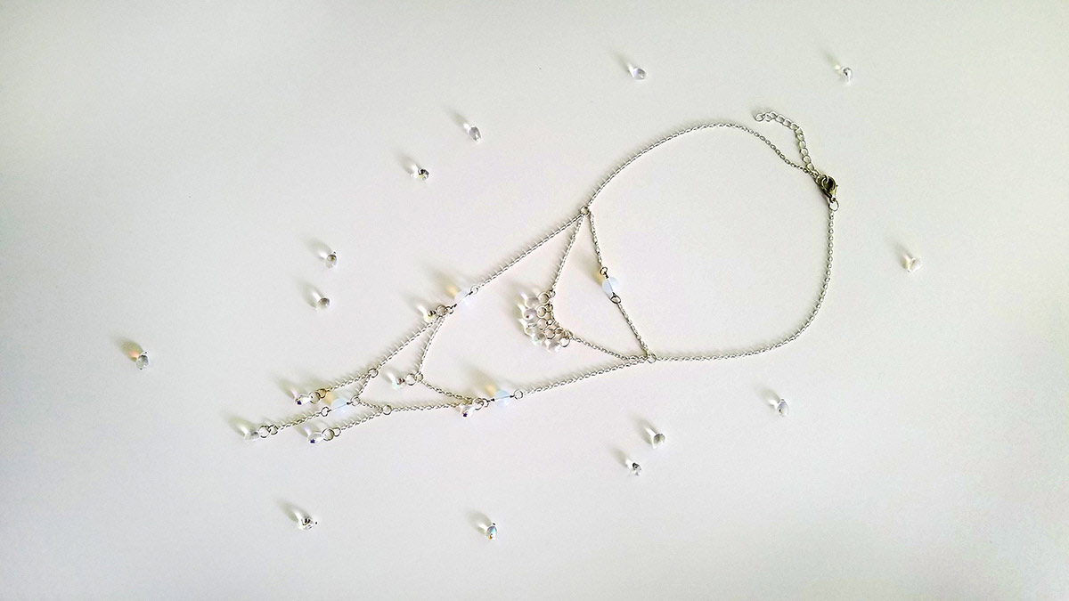 Iridescent Hanging Necklace Display