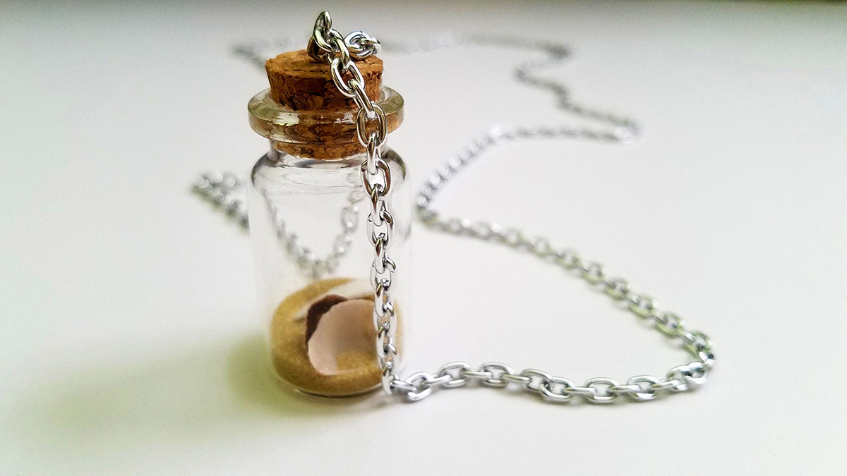 Pink Shell Collection Bottle Necklace